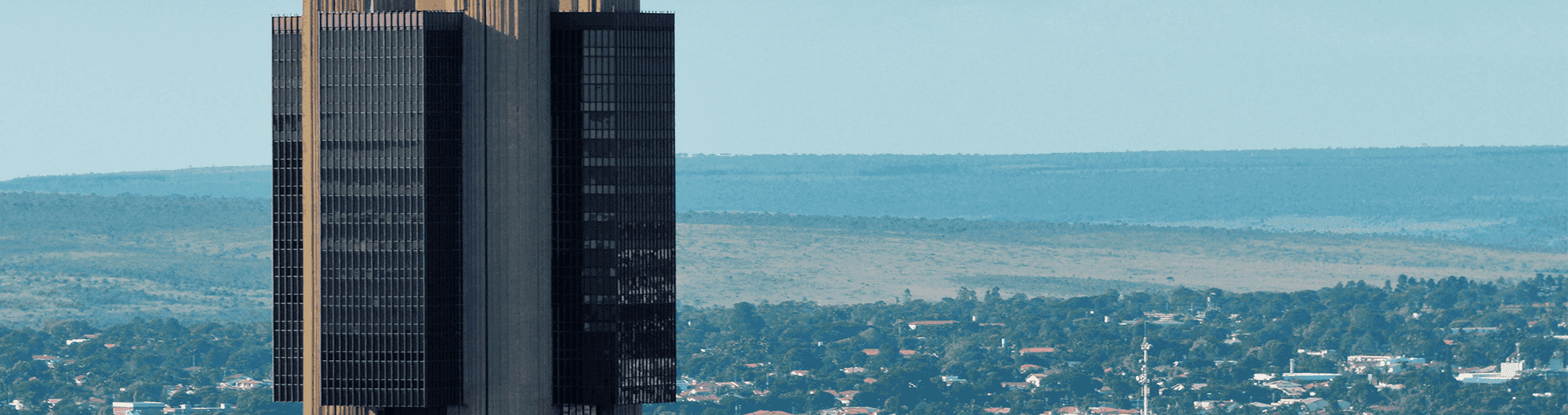vista superior de banco central em brasilia 