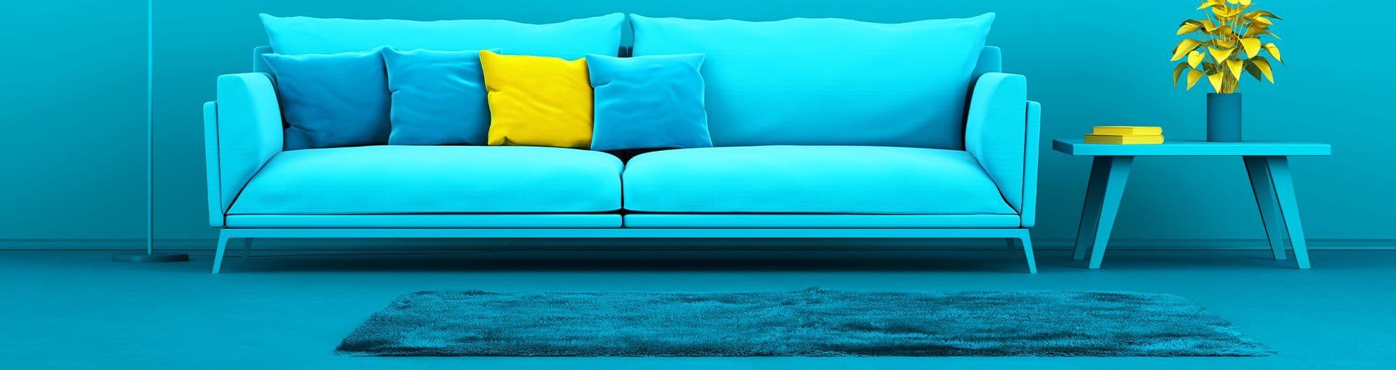 decoração de interiores em azul 