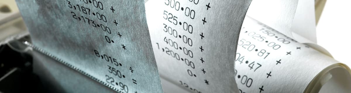 nota fiscal cupom de compras em papel 