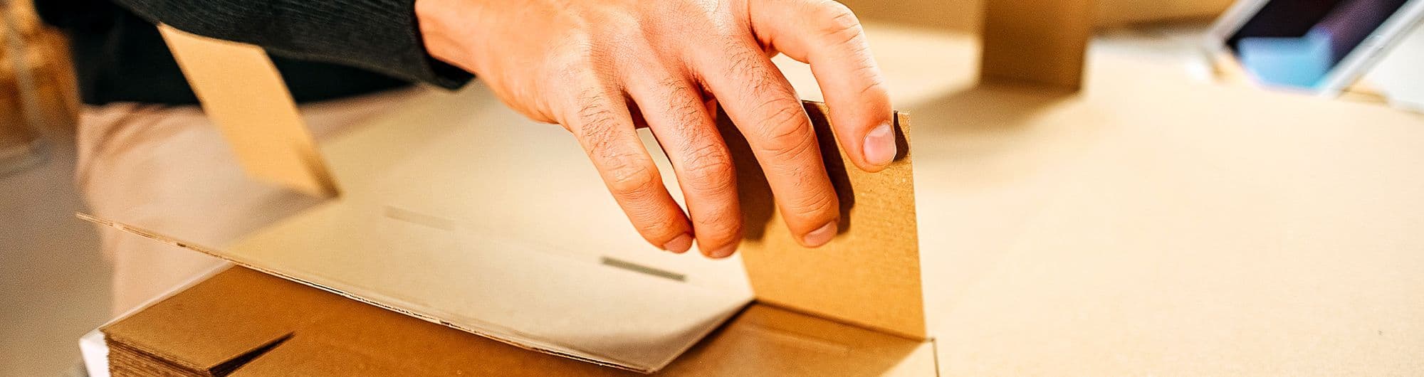 produção de caixa de papelão 