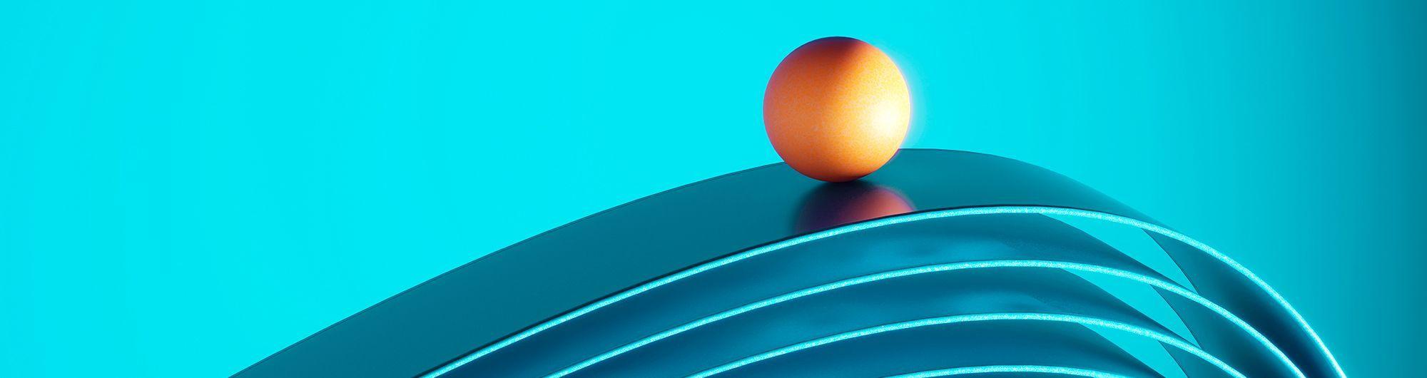esfera sob ondas representando gráfico