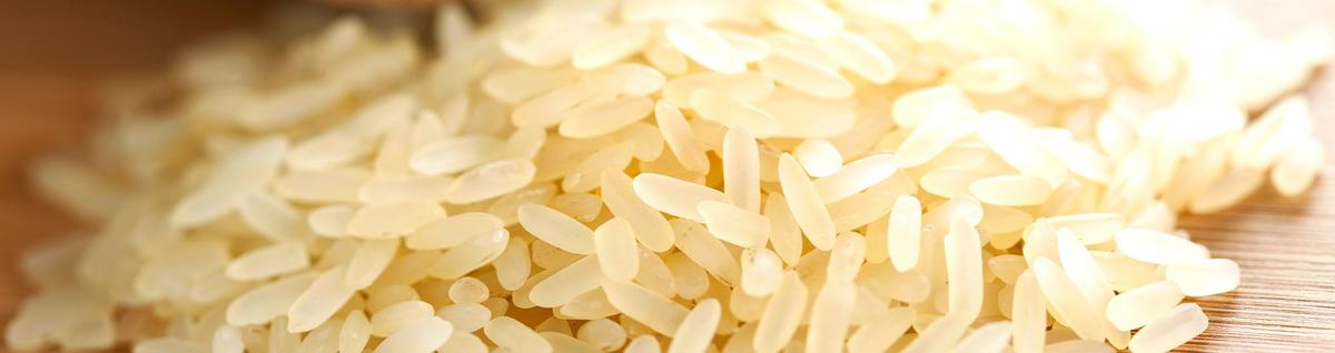 grãos de arroz branco sob mesa
