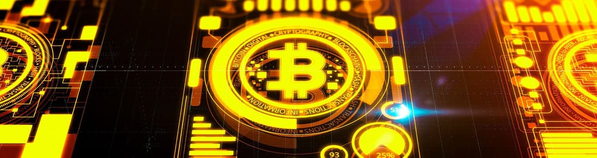 símbolo de bitcoin em amarelo