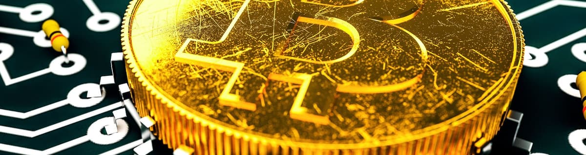 bitcoin ilustrado como moeda física