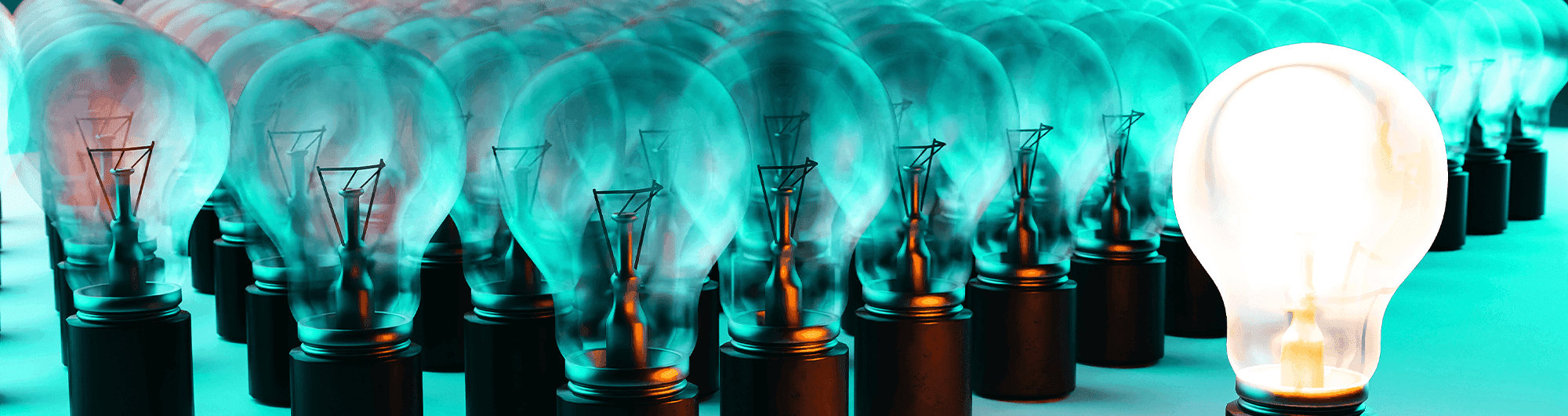 lâmpadas azuis e branca energia elétrica