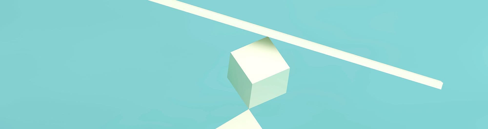 figuras geométricas equilibradas como balança