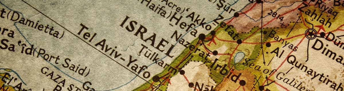 mapa marcando território de jerusalem