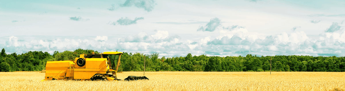 trator em campo de plantação agro