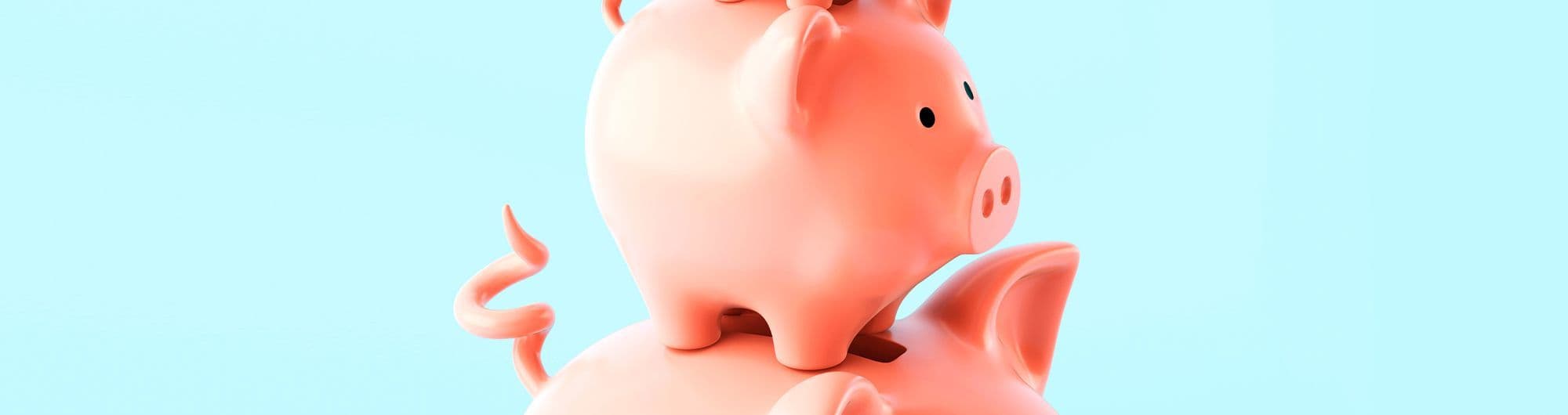 figuras de porco empilhadas por ordem de tamanho