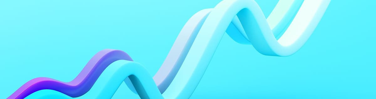 representação ondulada azul em fundo de mesma cor