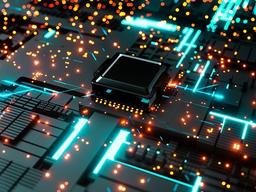chip de tecnologia iluminado 